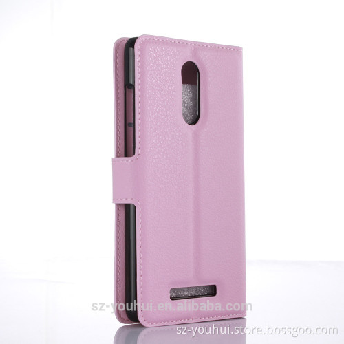 Factory price leather flip cover case for xiaomi redmi note 3